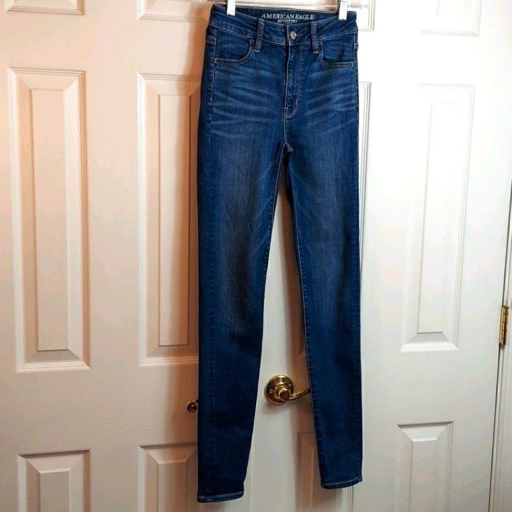 American Eagle Super High Rise Stretch Jegging 0 - Picture 2 of 8